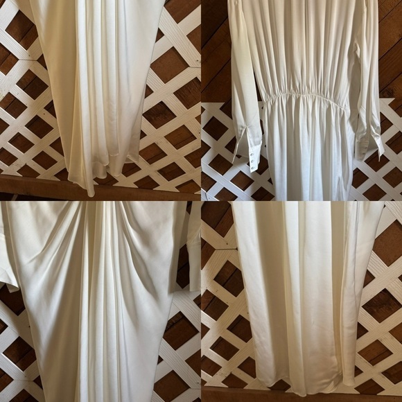 FRAME Revolve Twisted Wrap Shirt dress in Off-White size S - Picture 6 of 16